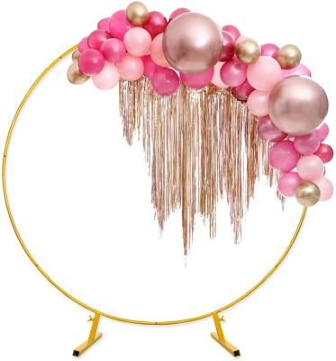 China Wedding Decoration Manufacturer Supply Wedding Party Round Balloon Flower Metal Arch Shelf for sale