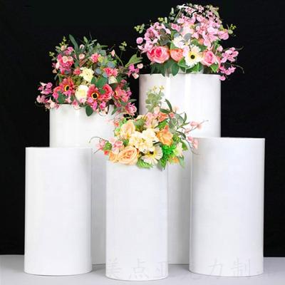 China Hot Sale Metal Wedding Decoration Table Centerpiece Cylinder Dessert Cake Stand for sale