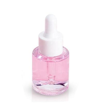 China 20ml Essential Oil Cosmetic Empty Transparent Glass Bottle With Dropper for sale