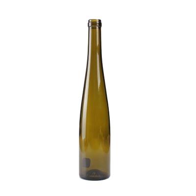 China Storage Wholesale 500ml And 750ml Green And Brown Empty Rhine Glass Wine Bottle With Cover for sale