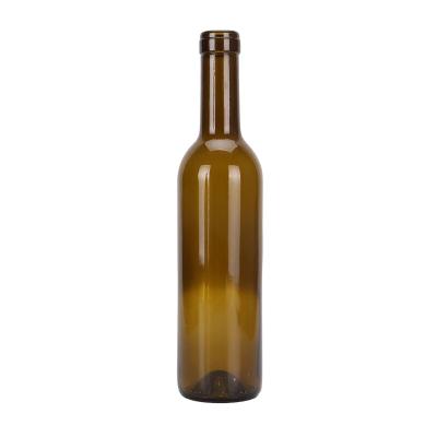 China 500 Ml High Grade Empty Glass Drink Transparent And Frosting Red Wine Bottle In Green And Amber for sale