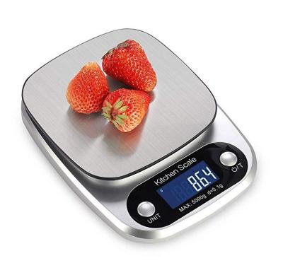 China Factory Direct Selling Large Screen Stainless Steel Kitchen Measuring Scale Accurate Weight 0.1g 5kg Food Scale for sale