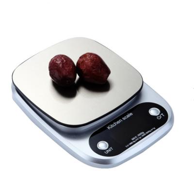 China Hot Sale 5kg Amazon Small Food Scale 0.1 Measuring Errors Stainless Steel Weight Measuring Errors Accurate Kitchen Scale for sale