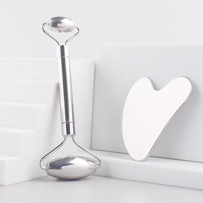 China Newcomer stainless steel gua massager tool stainless steel gua facial sha comfortable heart-shaped metal gua sha for sale