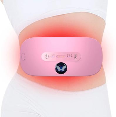 China Portable Cordless Electric Waist Pad Heater Waist Support Belt Device with 3 Heat Levels and 3 Vibration Massage Modes for sale