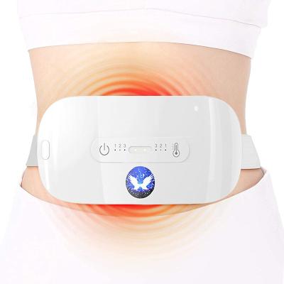 China 2021 Portable Cordless Waist Heating Pad Electric Heater Support Belt Device with 3 Heat Levels and 3 Vibration Massager Modes for sale