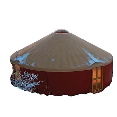 China Diagonal Bracing Type European Style Diameter 8 Meter Glamping Cotton Canvas Modern Luxury mongolian yurt for sale