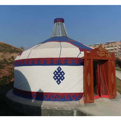 China Diagonal Bracing Type 12.9 M Portable 4eason Househome Mongolian Tent House Felt 10 Meter Traditional Wooden Yurt for sale