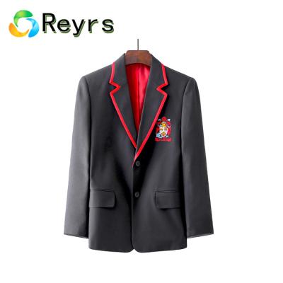 China School Reyrs Recycled Fabric Custom Design Blazer School Uniform Jacket Suit for sale