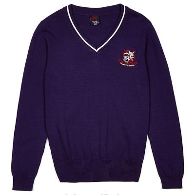 China Custom Made 100% Cotton Sweater School Sweater Style Children Sweater Soft British Cotton School Uniform for sale