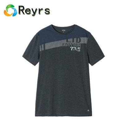 China Reyrs Cloth Design Anti-Static Dry Active Men Jogging Wear Mens Sports Wear To Mirror Print Gym T-shirt for sale