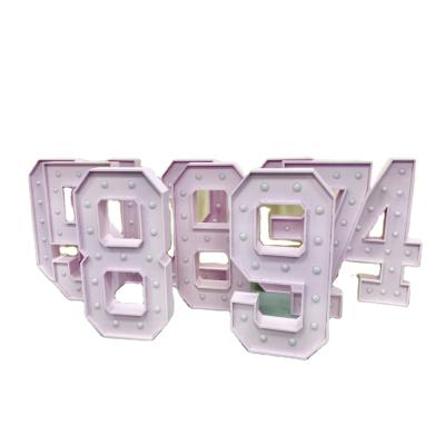 China Acrylic Letters Long Term Job 2021 New Design For Wedding Event And Party Stand Up Acrylic Number With LED Light Marquee Letter for sale