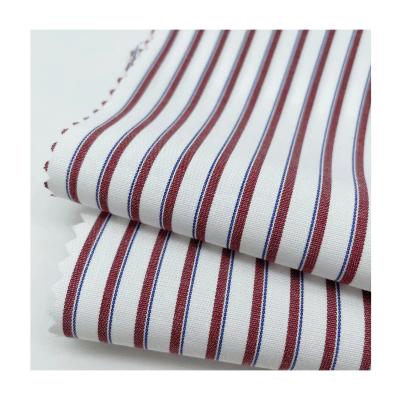 China Good Price 97% Breathable High Quality Cotton 3% Elastane Chat Dyed Wrinkle Free Stretch Stripe Shirt Fabric for sale