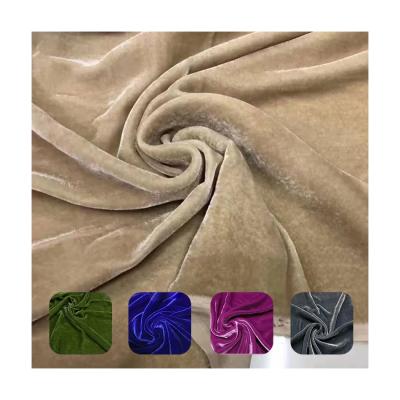 China Viable Hot Sale Good Quality V36 100% Polyester For Dress Sofa Scarf Korean Crystal Velvet Fabric for sale