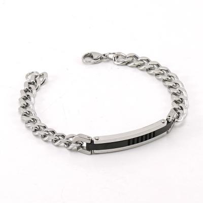 China Hip Hop Design Different Popular Men's Ins Simple Hiphop Design Stainless Steel Metal Chain Bracelet 18k Gold Bracelets for sale