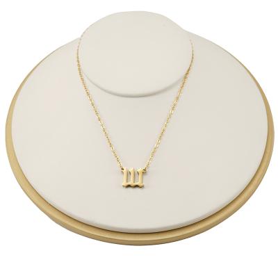 China INS TRENDY Lucky Angle Simple Number 111 222 333 444 555 666 777 888 999 Number Year Necklace 18k Stainless Steel Gold Plated for sale