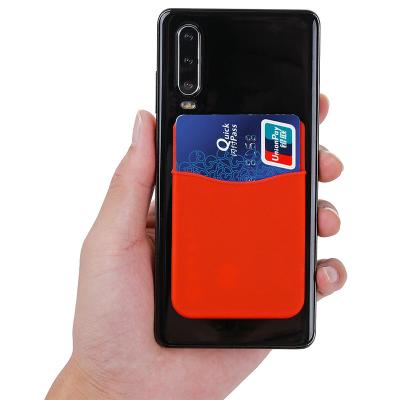 China Fashion Custom Adhesive Silicone Wallet Mobile Phone Smart ID Credit Card Holder for sale