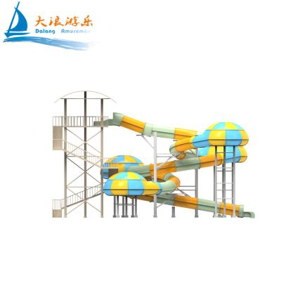 China UV Protection / High Temprature Prevention Aqua Park Water Amusement Theme Park Rides Water Slide FRP Material for sale