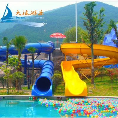 China UV Protection / High Temperature Prevention Swimming Pool Slide Fiberglass Water Slide FRP Material Amusement Park Equipment Rides for sale