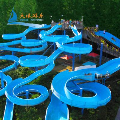 China High Quality Fiberglass Smooth Skin Water Slide Pool Water Slide Aqua Park Water Play Factory Spiral Water Park Equipment for sale