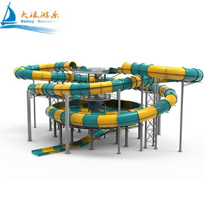 China UV protection / high temprature prevention slides for swimming pools used playground water play equipment slides amusement park rides for sale