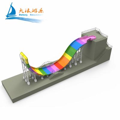 China Fiberglass Most Popular Water Park Slides Fiberglass U-Shaped Aqua Park Playground Equipment For Sale for sale