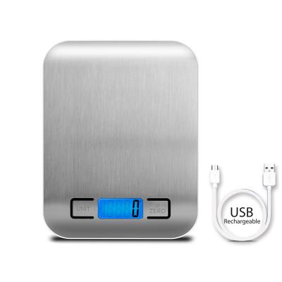 China WITH LID USB Charging Battery 5Kg 11LB 0.1g Reduced Scale Accurate High Quality Kitchen Scale Digital Food Scale for sale