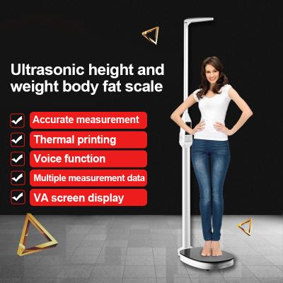 China Bmi Weight Digital Measuring Machine And Ultrasonic Gauge Height Scale 200kg for sale