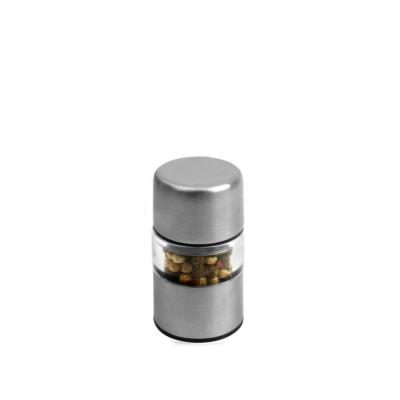 China Kitchenware Mini Round Stainless Steel Pocket Size Peppermill Salt Mill Grinder for sale