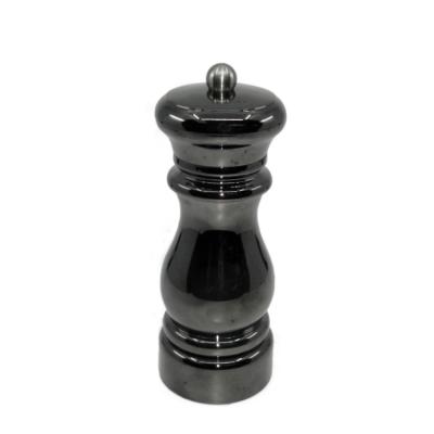 China Gunmetal Plated Color Body Fion Peppermill Plastic Grinder 16cm Tall Large Kitchenware Solid for sale