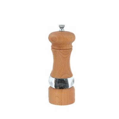 China Window Wooden Salt Pepper Mill Acrylic Clear Grinder Best Price 18.5cm Brown Dark Natural Rubber Beech Wood Kitchenware 23cm Tall Gum for sale