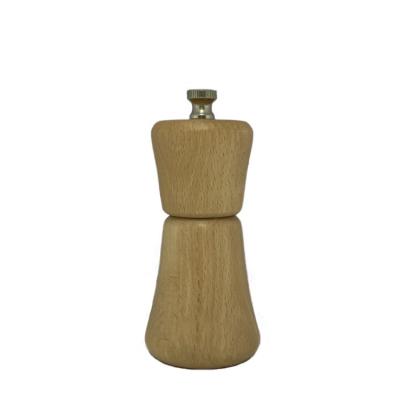 China Durable Kitchen Dish Vase Form 13cm Rustic 18cm Grinder Gray Wash Natural Color Wood Rubberwood Peppermill for sale