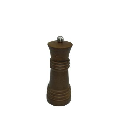 China Lighthouse 19cm Modern Tall Kitchenware Brown 15cm Body Beech Full Dark Shape Peppermill Salt Mill Grinder for sale