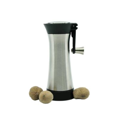 China Kitchen Dish Top Selling Hot Price 12cm Stainless Steel Metal Manual Nutmeg Mill Grinder for sale