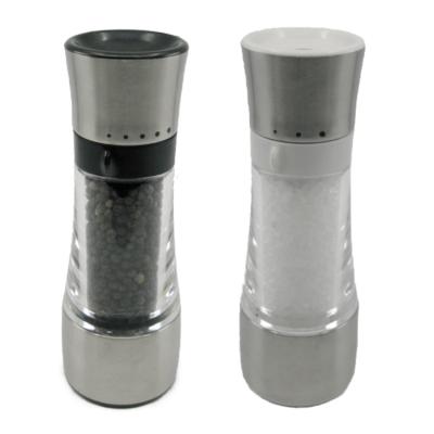 China Kitchenware Top Selling 18cm Stainless Steel Grind Peppermill Salt Grinder Select Bottle for sale