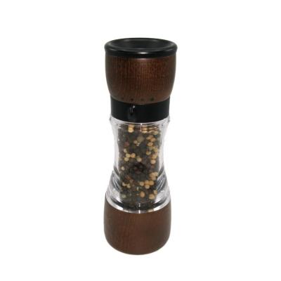 China Professional Kitchenware Top Grinding Grinder Single 18cm Brown Color Beech Wood Large Natural Peppermill Grinder for sale