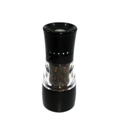 China New Large Black Plastic Kitchenware Durable Mechanism 14.5cm Grinder Peppermill Select Bottle for sale