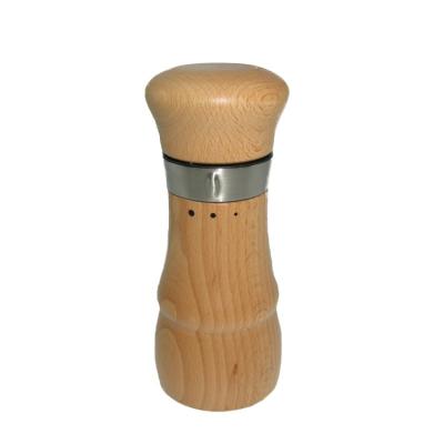 China Kitchenware Solid Wood Grind Full Body Beech Wood Peppermill Salt Mill Chosen 15cm Tall Grinder for sale