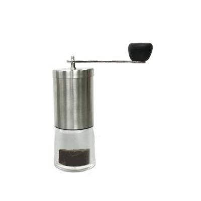 China Good Price 13cm Kitchenware Tall Stainless Steel Body Manual Coffee Bean Grinder Mill for sale