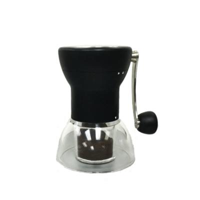 China Modern 14cm Tall Kitchenware Black Plastic Body Side Mounted Handle Manual Coffee Grinder for sale