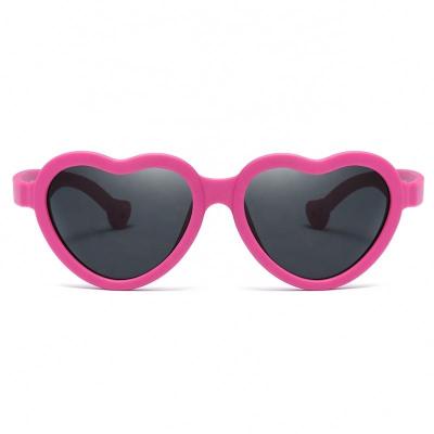 China Lovely heart shape soft kids sunglasses colorful little girl sunglasses from the original factory. for sale