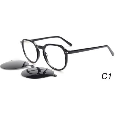 China 2022 Fashionable High Quality Small Size Adults Unisex Acetate Clip On Sunglasses for sale