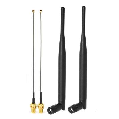 China ABS 2.4ghz wifi antenna with RP-SMA connector ufl 2.4ghz 5sbi antenna ipex 5dbi s m a 2.4 antenna for sale