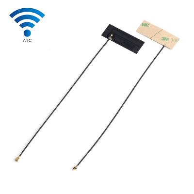 China Plastic and copper 2.4g wifi antenna with integrated IPEX connector FPC omnidirectional internal soft antenna for sale