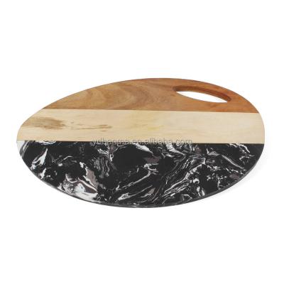 China New Design Disposable High Grade Acacia Wood And Marble Handy Cutting Board With Hanger for sale