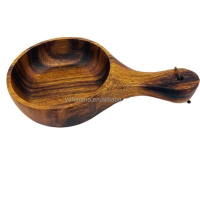 China Wholesales Sustainable Eco Friendly Acacia Wooden Salad Serving Bowls With Spoon And Fork for sale