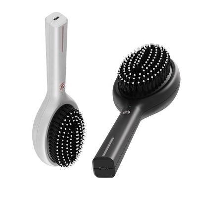 China Waterproof With USB Use Comb Convenient Moving Electric Hair Straightening Hair Straightener Anion Hair Speed ​​Brush for sale