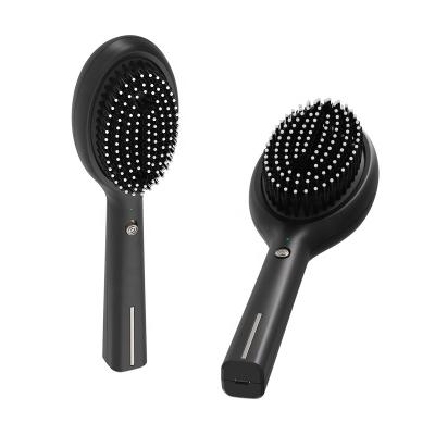 China 2022 Waterproof New Wholesale Cordless Electric Hair Straightener Brush USB Negative Ion Custom Hair Brush Best for sale