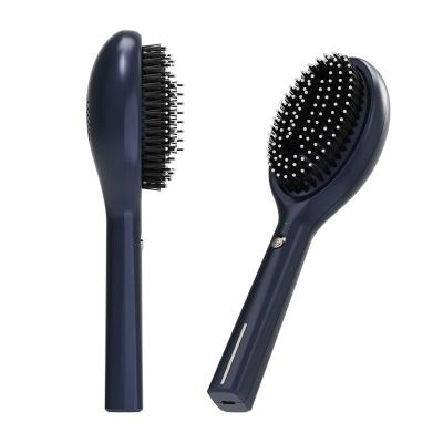 China Waterproof Negative Ion Step Hair Styling Hair Scalp Massager Brush Straightener With Slight Windy One Sweep USB Hair Brush for sale