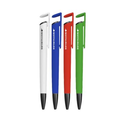 China Aangepaste Logo Plastic Ballpoint Pen With-Telefoonsteun Te koop